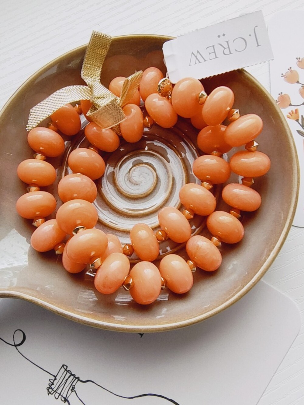 J.CREW Chunky Bead Stretch Bracelets Set